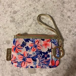 NWT SALE Lilly Pulitzer wristlet,resort white party like a lobster 6.4”x 4”